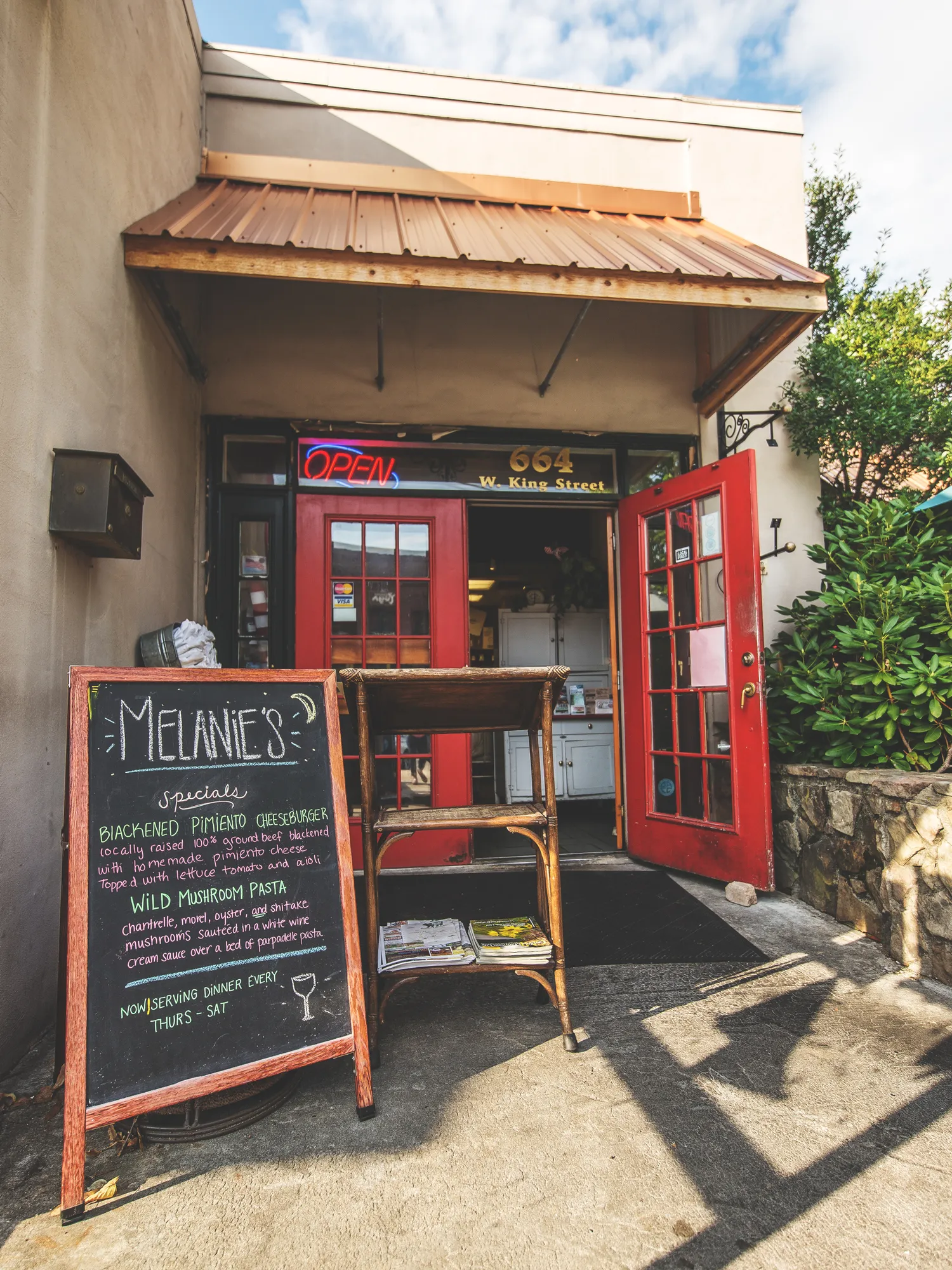Storefront of Melanie's Food Fantasy in Boone, NC