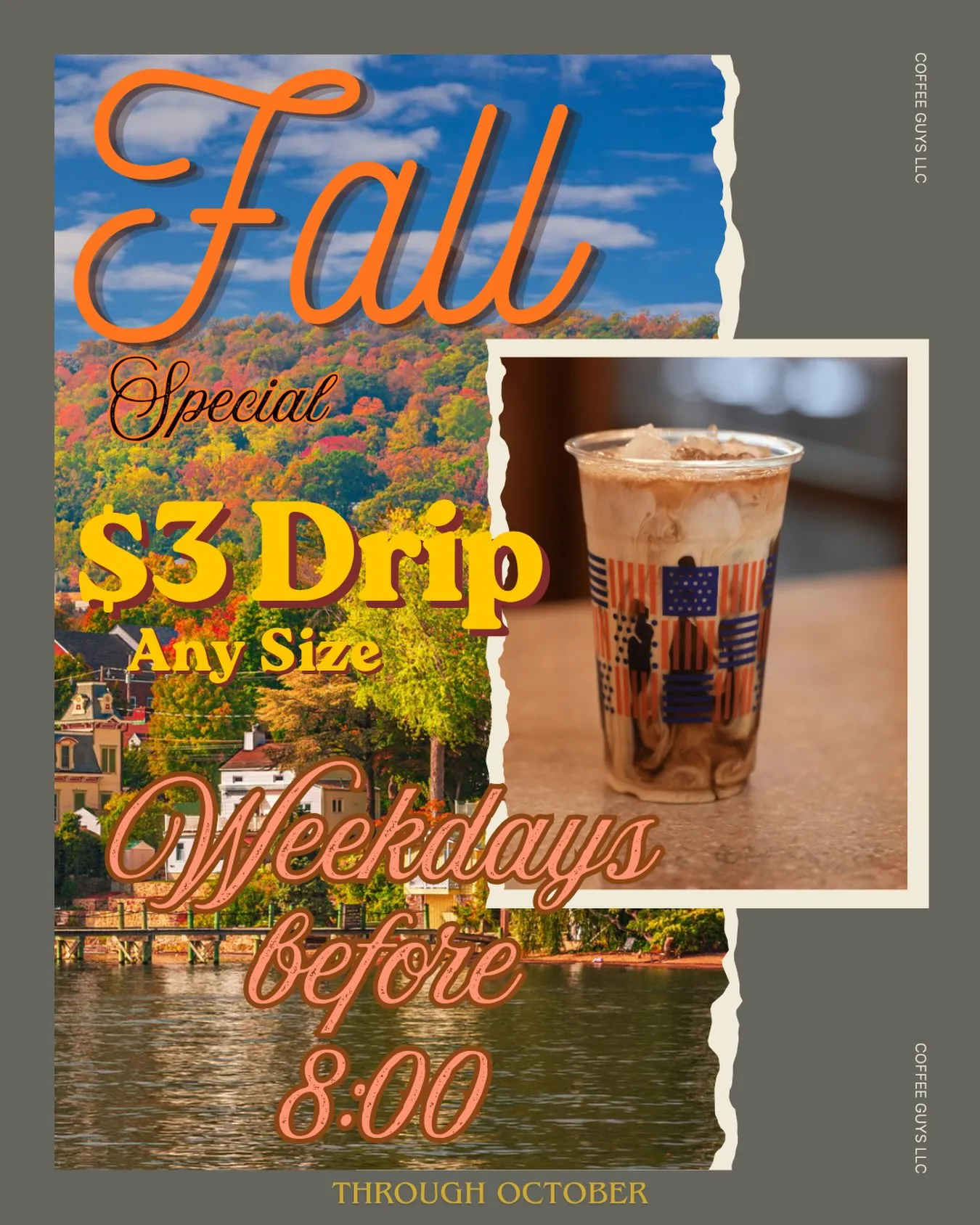 Coffee Guys $3 drip coffee fall special