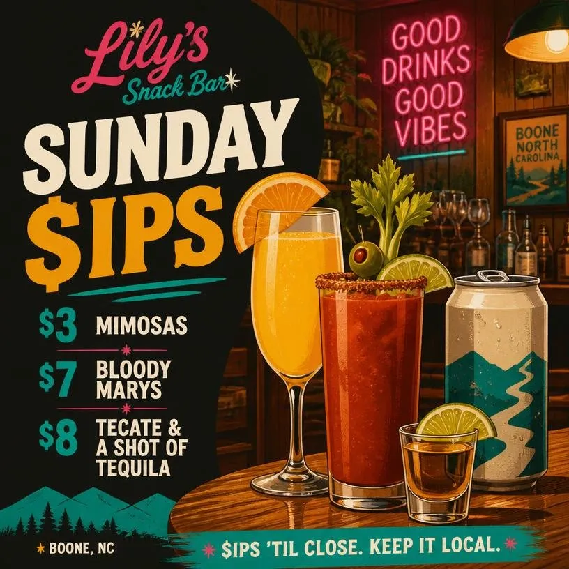 $3 Mimosas & $7 Bloody Marys