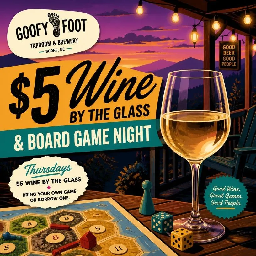 $5 Wine by the Glass & Board Game Night