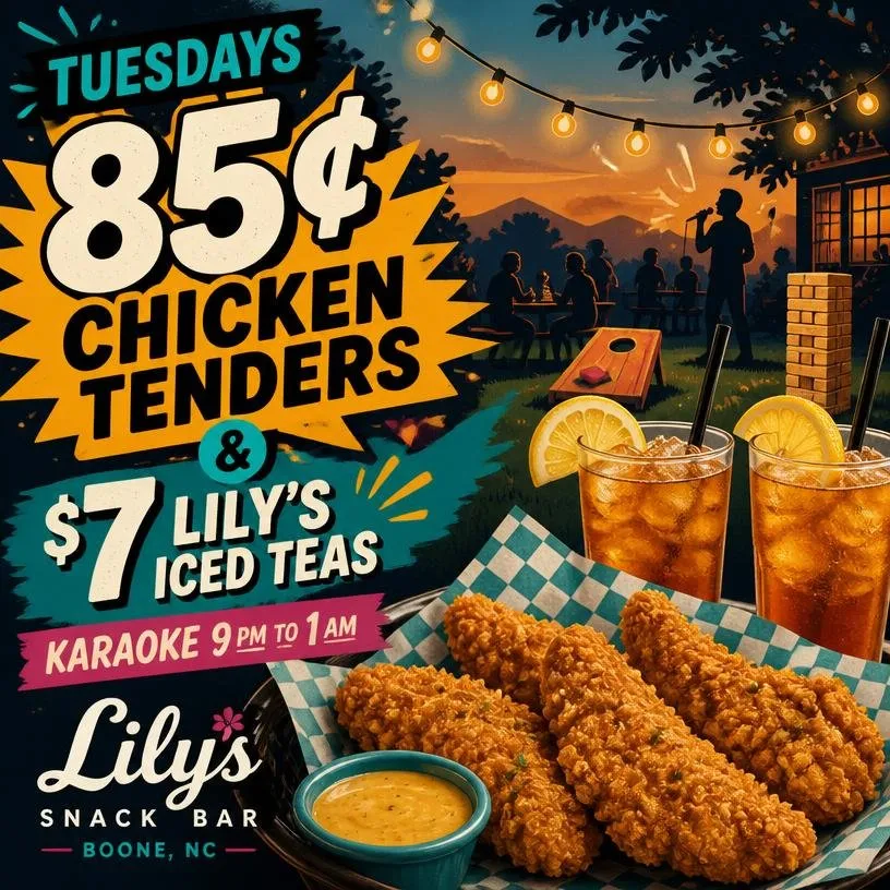 85¢ Chicken Tenders & $7 Lily's Iced Teas
