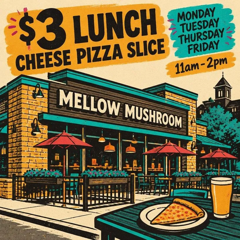 $3 Lunch Cheese Pizza Slice