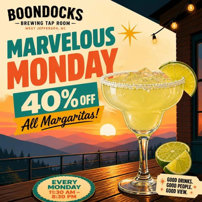 Marvelous Monday - 40% Off Margaritas