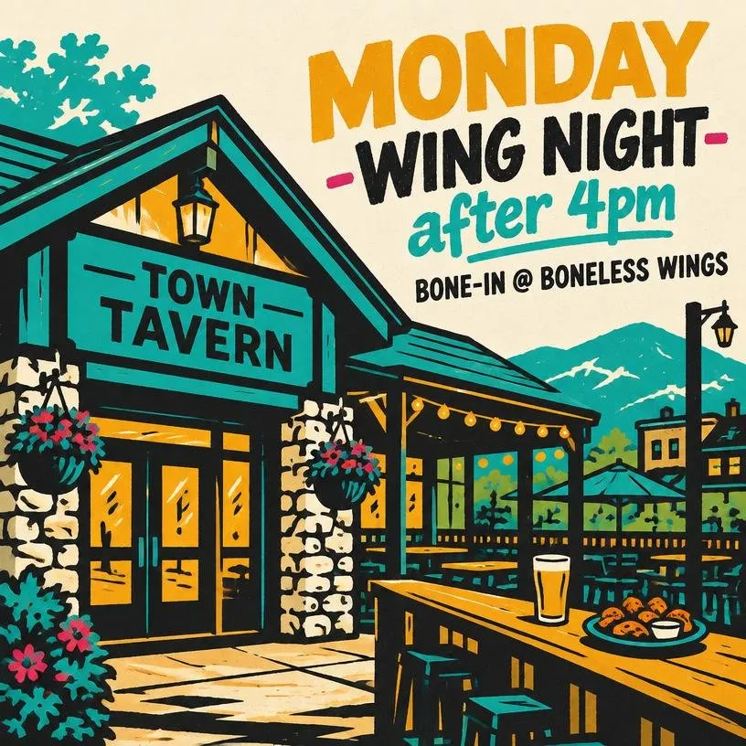 MONDAY -Wing Night - after 4pm