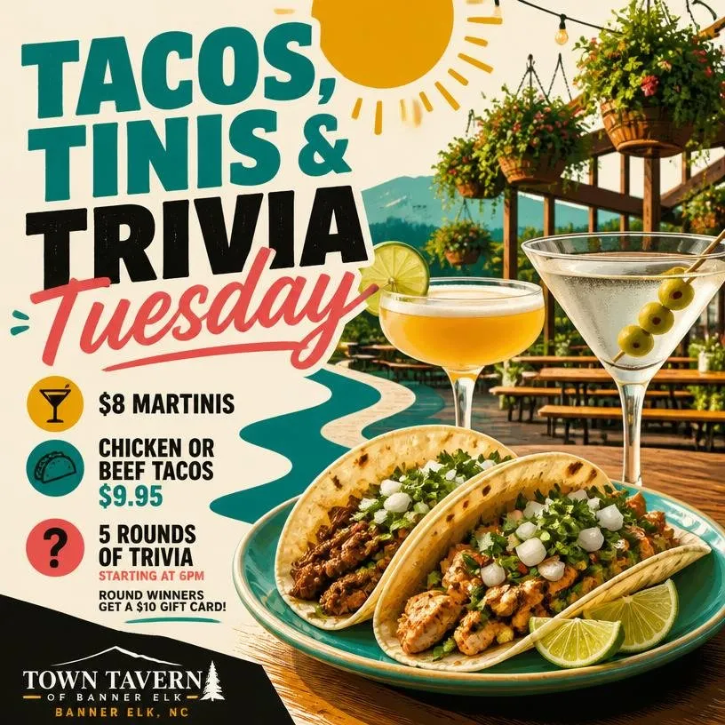 Tacos, Tinis & Trivia Tuesday