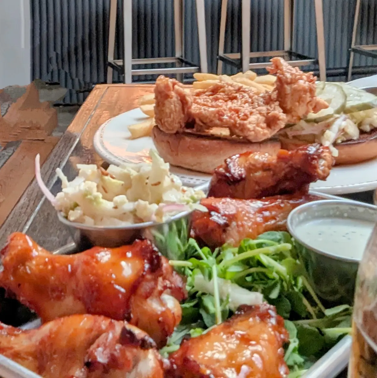 Chicken Sandwiches, Wings, Wine & Beer